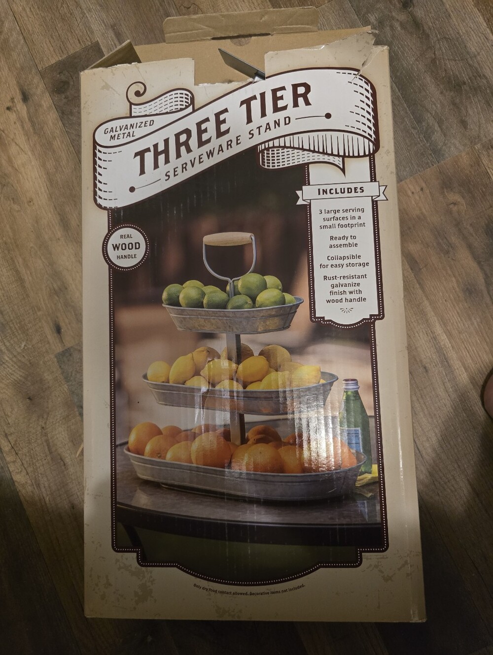 Serveware Stand - Galvanized Metal (Gray)